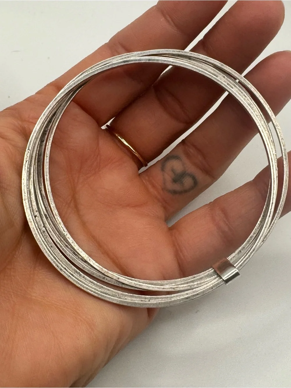 Vintage Taxco 925 Silver Multi Band Bangle Bracelet
